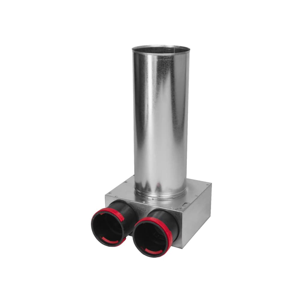 plenum din otel cu doua duze vedere lateral