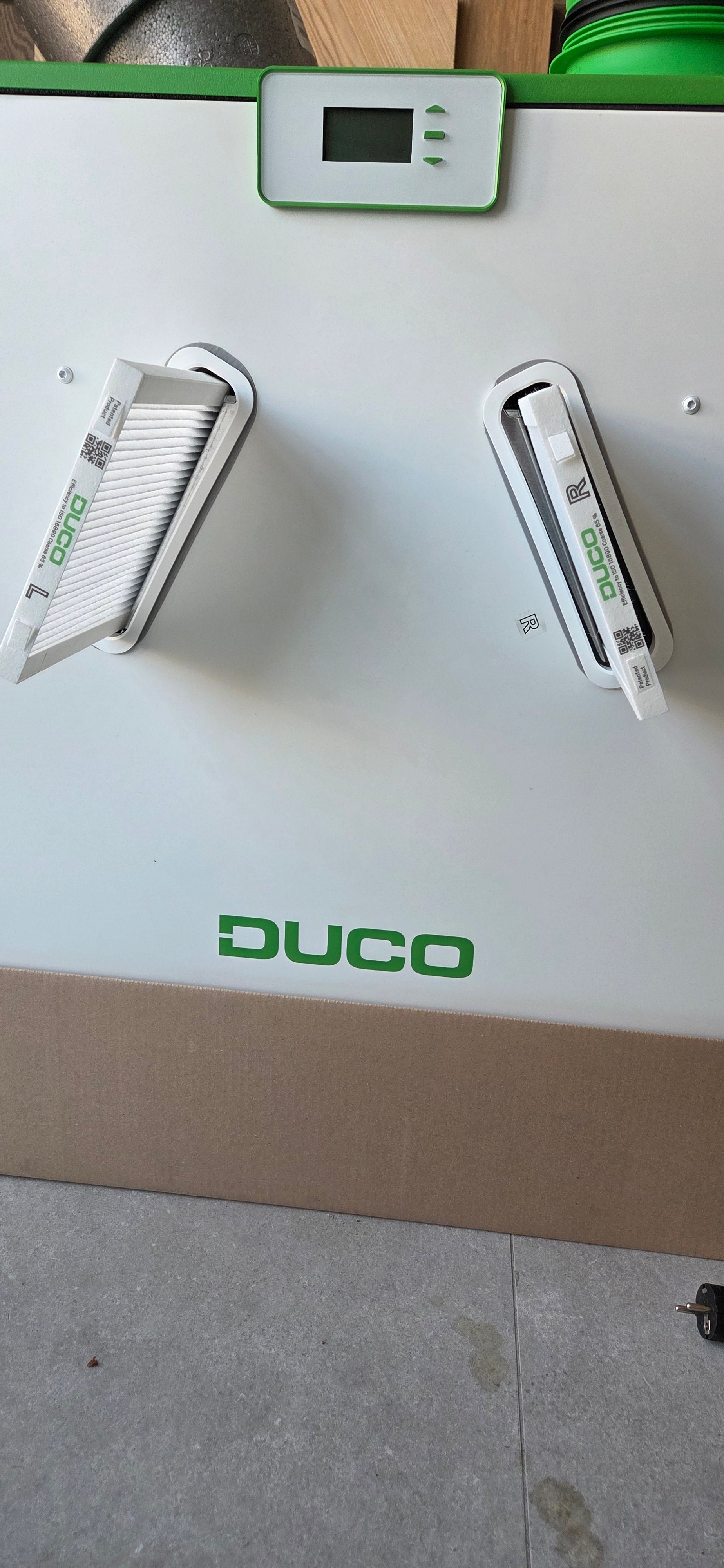 filtru dreapta si stanga in aparat cu recuperator caldura duco