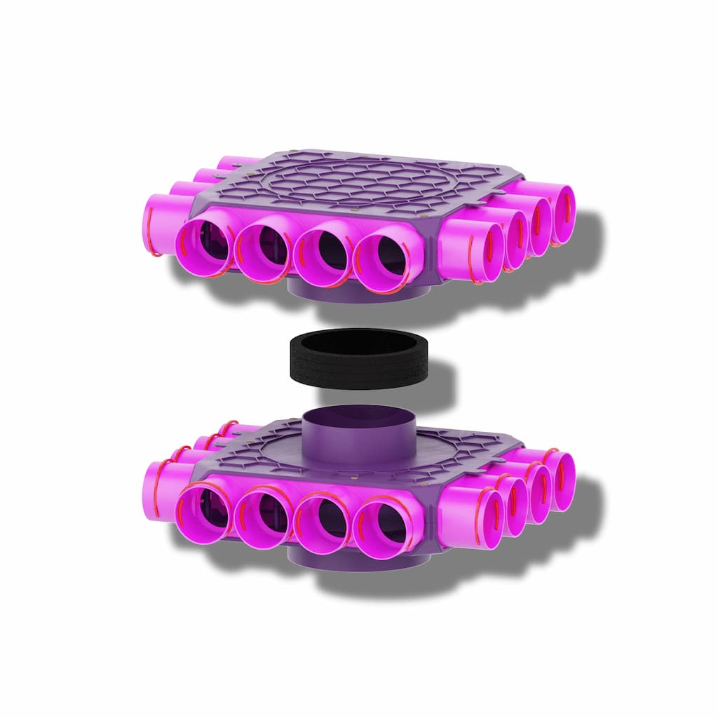 Distribuitor unghiular dublu 24×75/200 MAX-VENT