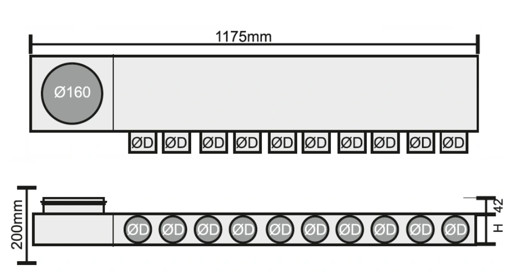 Distribuitor unghiular simplu SOL-FLEX (stânga-10-75-1)