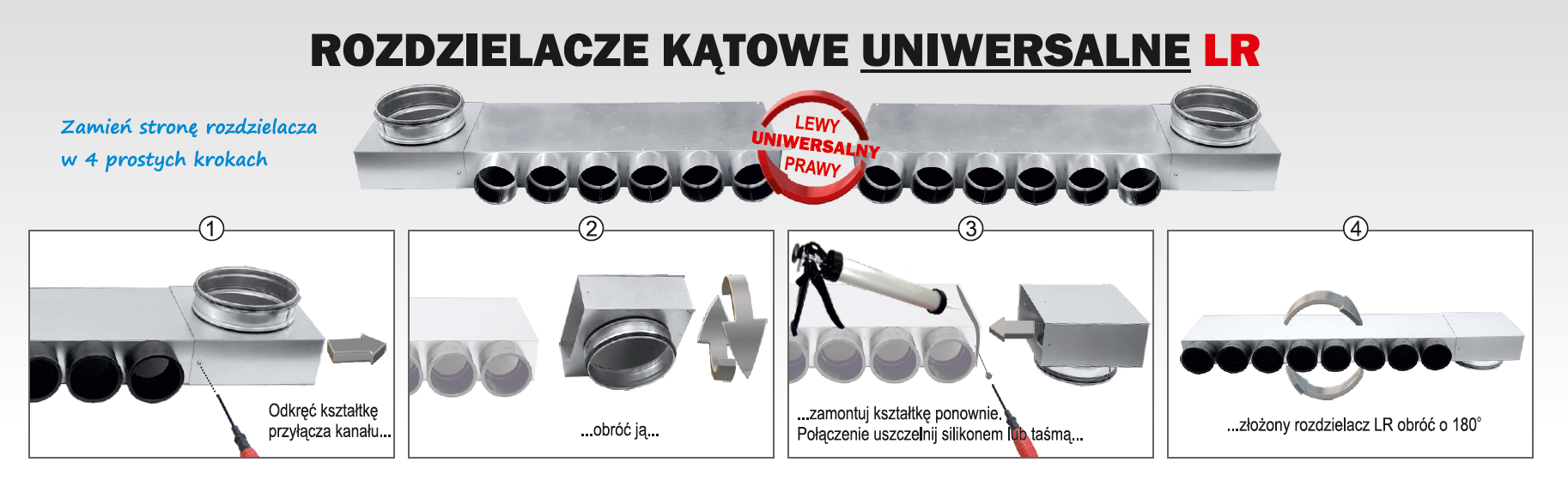 Distribuitor unghiular simplu SOL-FLEX (stânga-10-75-1)