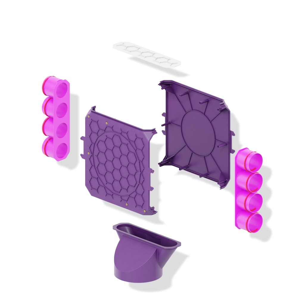 Distribuitor unghiular simplu 8×75/200 MAX-VENT (4+0+4+0)