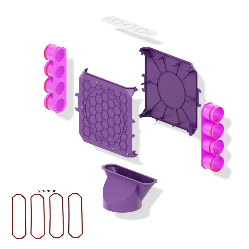 Distribuitor unghiular simplu 8×75/200 MAX-VENT (4+0+4+0)