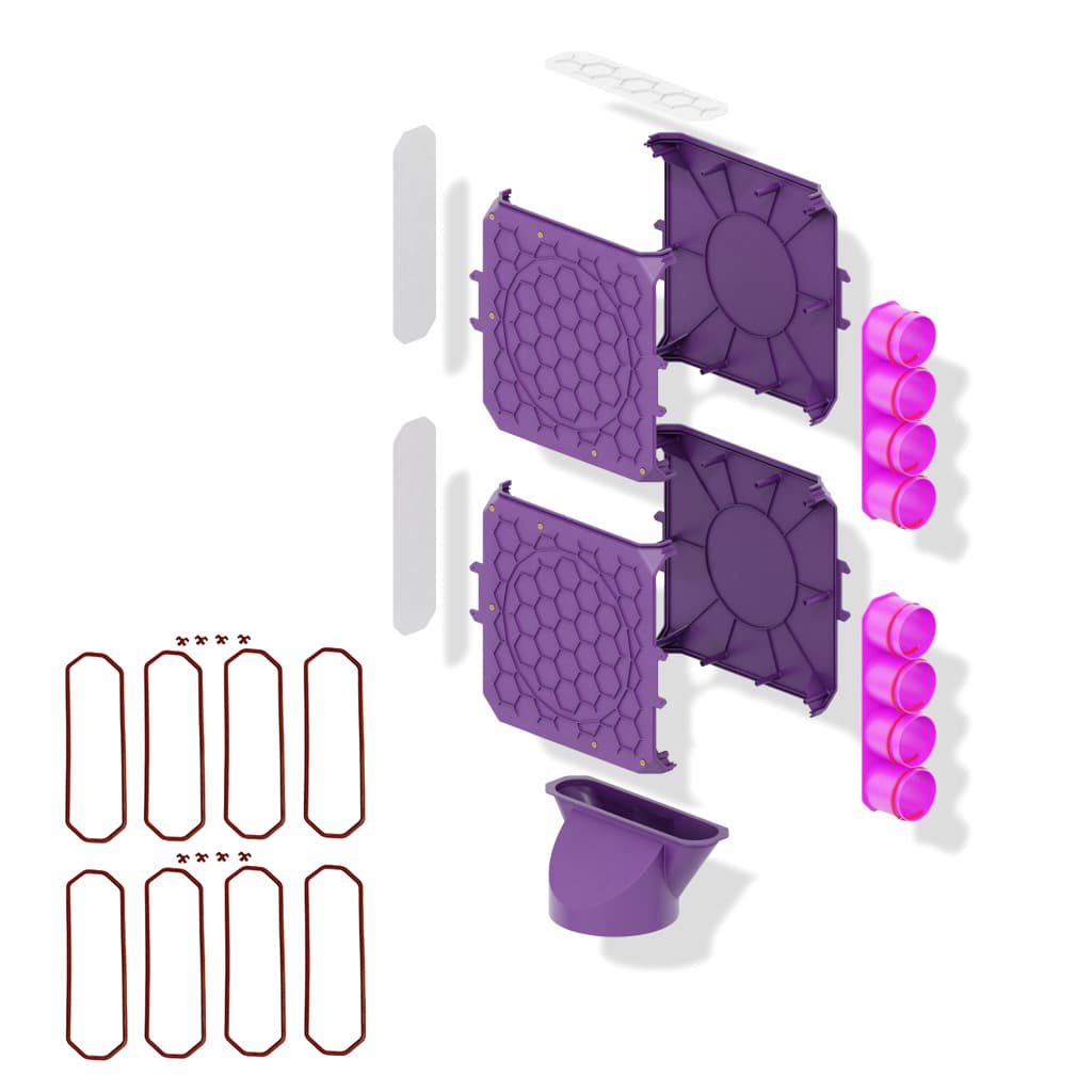 Distribuitor unghiular simplu 8×75/200 MAX-VENT (8+0+0+0)